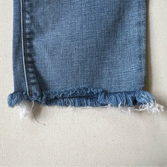 Hudson Nico Cigarette Size 28 Mid Rise Straight Ankle Jean Raw Hem Medium Wash - Picture 8 of 13